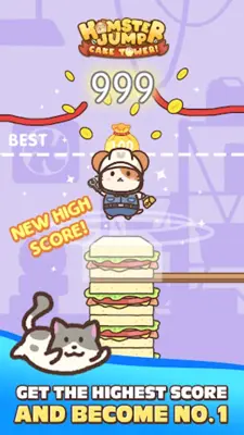 Hamster Jump Cake Tower! android App screenshot 2